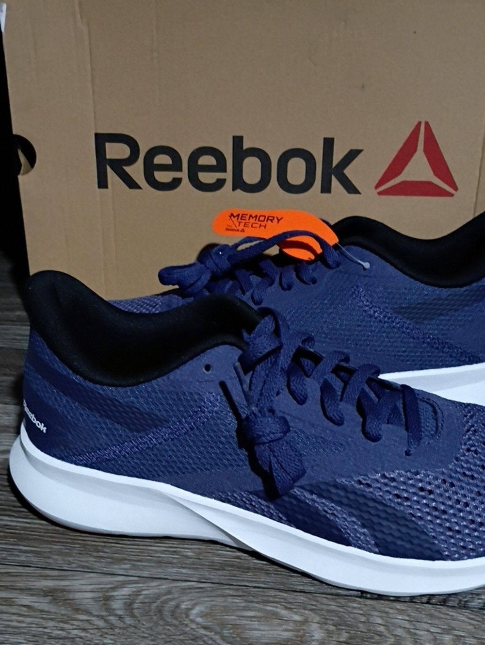 Reebok Midink and White Athletic Running Shoes